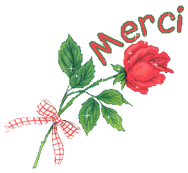 Gif animé merci rose